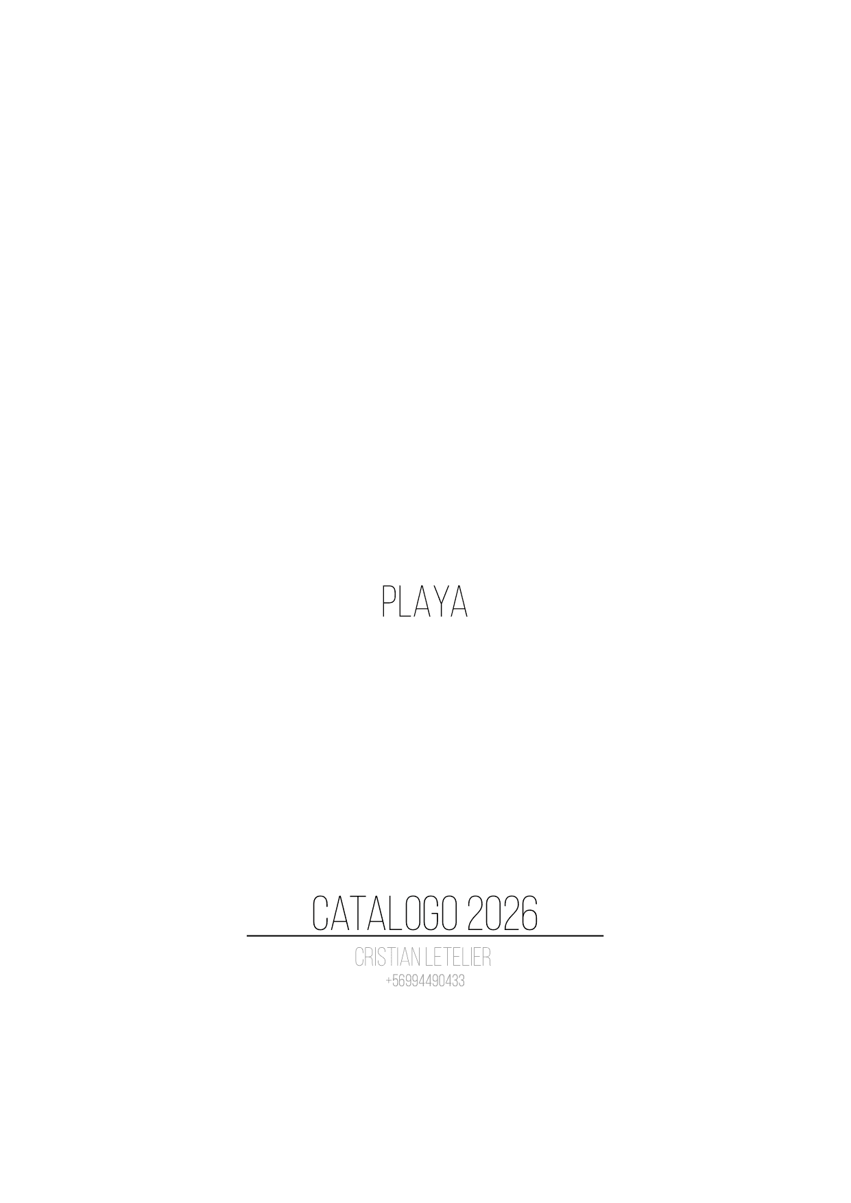 Portada catálogo Playa